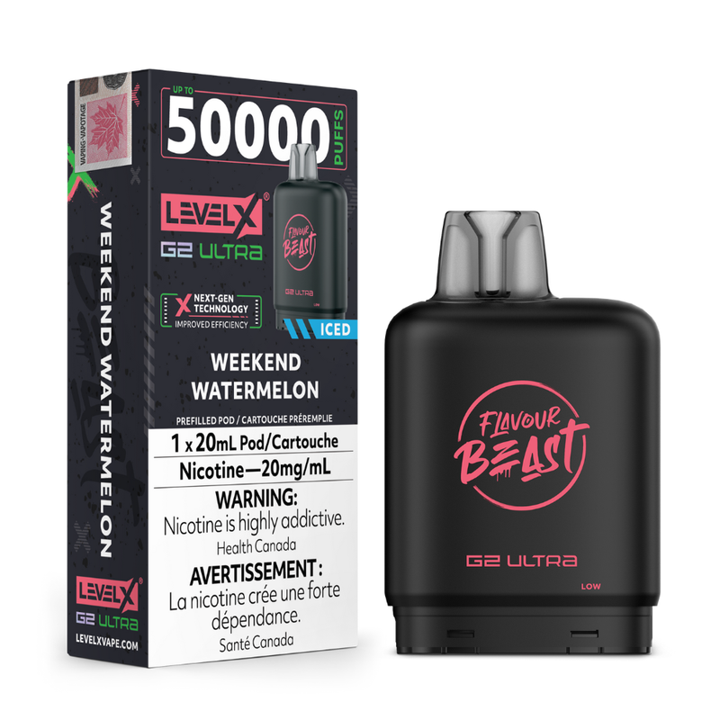 Flavour Beast Level X G2 Ultra Replacement Vape Pod - 50K- Puffs - 20mL