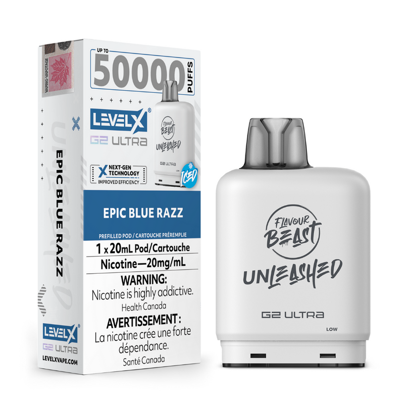 Flavour Beast Level X G2 Ultra Unleashed Vape Pod - 50K- Puffs - 20mL
