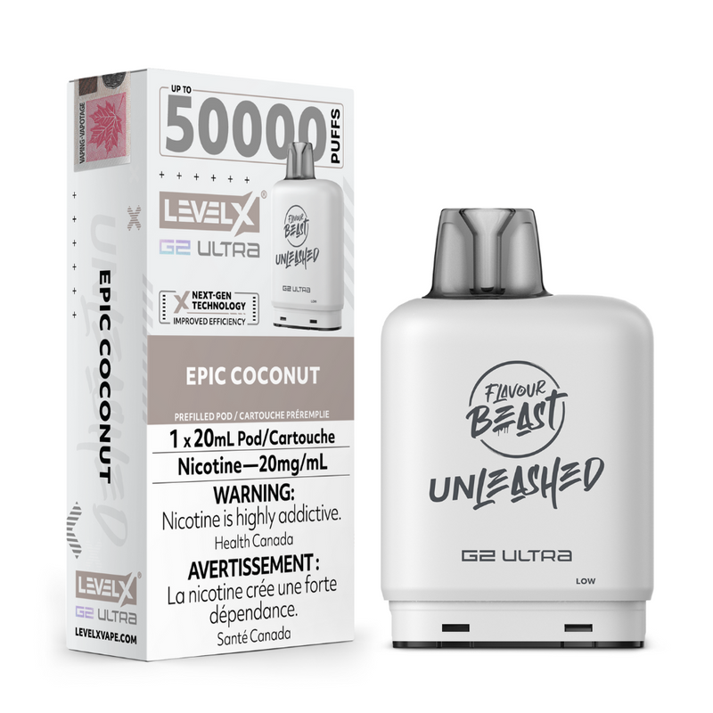 Flavour Beast Level X G2 Ultra Unleashed Vape Pod - 50K- Puffs - 20mL