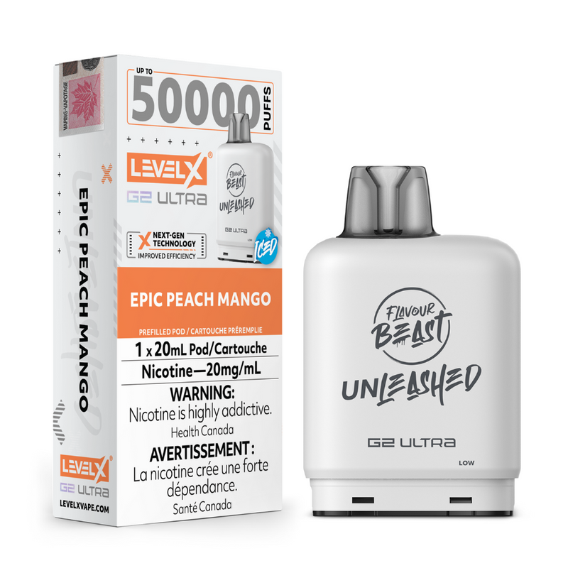 Flavour Beast Level X G2 Ultra Unleashed Vape Pod - 50K- Puffs - 20mL