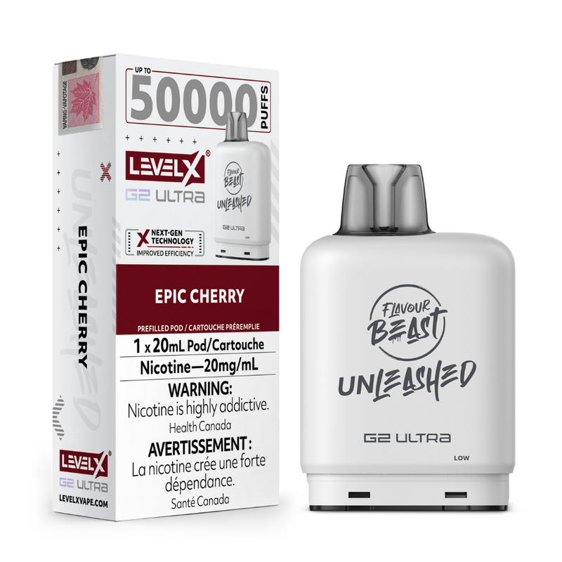 Flavour Beast Level X G2 Ultra Unleashed Vape Pod - 50K- Puffs - 20mL