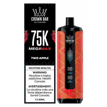 Al Fakher Crown Bar Mega Max 75K Disposable Vape - 75K Puffs - 20mg - 6ml