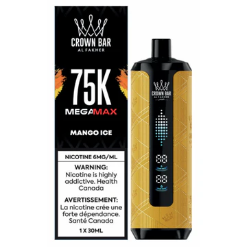 Al Fakher Crown Bar Mega Max 75K Disposable Vape - 75K Puffs - 20mg - 6ml